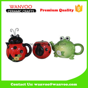 Ladybird and Frog Animal Shape Ceramic Teapot for Tableware