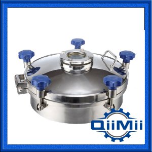 stainless Steel Pressure Round Manway Cover Manhole with Sight Glass